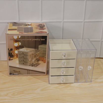 Multi compartment acrylic jewellery box for home and gifting